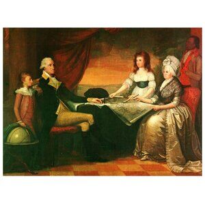 Postcard portrait of the Washington family 1796 National Gallery of Art
